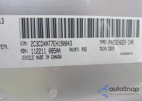 2014 Dodge Charger Police from USA, damaged, VIN 2C3CDXAT7EH190843